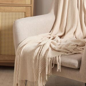 Patura Chenille, Homla, 130x170 cm, poliester, ecru Patura Chenille, Homla, 130x170 cm, poliester, ecru