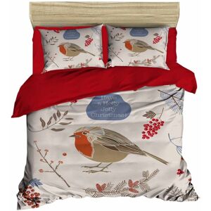 Lenjerie de pat dubla Xmas-457 Pearl Home, 3 piese, amestec bumbac, multicolor Lenjerie de pat dubla Xmas-457 Pearl Home, 3 piese, amestec bumbac, multicolor