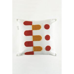 Aberto Design Perna, Craft, 43x43 cm, In, Muștar / Roșu-țiglă Aberto Design Perna, Craft, 43x43 cm, In, Muștar / Roșu-țiglă
