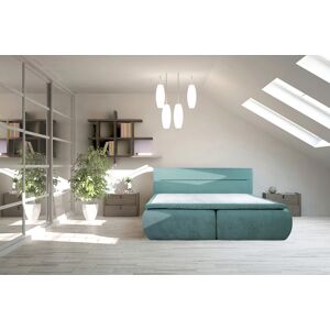 Essience Pat matrimonial, Bergen Memory, 160x200 cm, cu spatiu pentru depozitare, Mint Essience Pat matrimonial, Bergen Memory, 160x200 cm, cu spatiu pentru depozitare, Mint