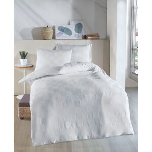 Lenjerie de pat pentru o persoana Single XXL (DE), 2 piese, L'essentiel Maison, Kareli Saten, Alb Lenjerie de pat pentru o persoana Single XXL (DE), 2 piese, L'essentiel Maison, Kareli Saten, Alb