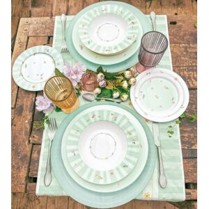 Serviciu de masa 18 piese, Brandani, Polline Green, portelan New Bone China Serviciu de masa 18 piese, Brandani, Polline Green, portelan New Bone China