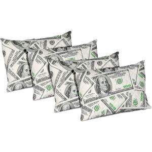 Set 4 perne Alcam, 50x70 cm, Dollar Dream, microfibra matlasata Set 4 perne Alcam, 50x70 cm, Dollar Dream, microfibra matlasata