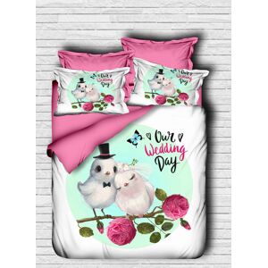 Pearl Home Lenjerie de pat dubla King (IT), 3 piese, L'essentiel Maison, 132, Pink / White / Mint / Green Pearl Home Lenjerie de pat dubla King (IT), 3 piese, L'essentiel Maison, 132, Pink / White / Mint / Green