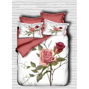 Pearl Home Lenjerie de pat dubla King (FR), 3 piese, L'essentiel Maison, 145, Rose / White / Green Pearl Home Lenjerie de pat dubla King (FR), 3 piese, L'essentiel Maison, 145, Rose / White / Green