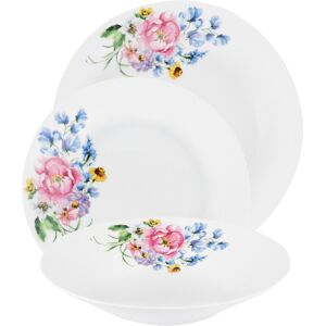 Serviciu de masa 18 piese Fiorella, Domotti, 6 persoane, portelan, multicolor Serviciu de masa 18 piese Fiorella, Domotti, 6 persoane, portelan, multicolor