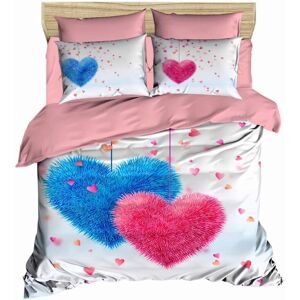 Pearl Home Lenjerie de pat dubla King (FR), 3 piese, L'essentiel Maison, 165, Alb / Roz / Albastru Pearl Home Lenjerie de pat dubla King (FR), 3 piese, L'essentiel Maison, 165, Alb / Roz / Albastru