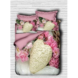 Pearl Home Lenjerie de pat dubla Super King (EU) (IT), 3 piese, L'essentiel Maison, 127, Roz/Alb Pearl Home Lenjerie de pat dubla Super King (EU) (IT), 3 piese, L'essentiel Maison, 127, Roz/Alb