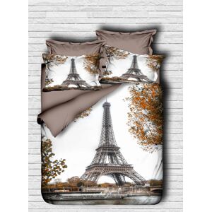 Pearl Home Lenjerie de pat dubla 3 piese, L'essentiel Maison, 118, Maro/Alb Pearl Home Lenjerie de pat dubla 3 piese, L'essentiel Maison, 118, Maro/Alb