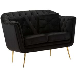 Canapea 2 locuri cu perne decorative Budapest, Mauro Ferretti, 130x83x91 cm, fier/poliester, negru Canapea 2 locuri cu perne decorative Budapest, Mauro Ferretti, 130x83x91 cm, fier/poliester, negru