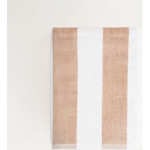 Prosop de baie Lawena, Homla, 100x150 cm, bumbac, alb/bej Prosop de baie Lawena, Homla, 100x150 cm, bumbac, alb/bej