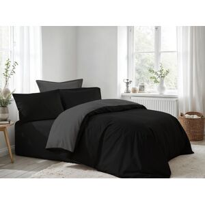 Lenjerie de pat dubla (FR), L'essentiel Maison, Black, Antracit, Negru / Antracit Lenjerie de pat dubla (FR), L'essentiel Maison, Black, Antracit, Negru / Antracit