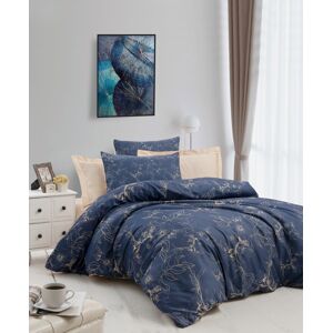 Pearl Home Lenjerie de pat dubla 3 piese, L'essentiel Maison, 473, Albastru închis / Crem Pearl Home Lenjerie de pat dubla 3 piese, L'essentiel Maison, 473, Albastru închis / Crem