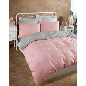 Eponj Home Lenjerie de pat dubla, L'essentiel Maison, Solid, 65% bumbac/35% poliester, Pulbere / Gri Eponj Home Lenjerie de pat dubla, L'essentiel Maison, Solid, 65% bumbac/35% poliester, Pulbere / Gri