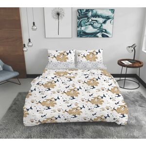 Lenjerie de pat dubla King Size, Maira, Bedora, 4 piese, 240x240 cm, bumbac satinat 200 TC, multicolor Lenjerie de pat dubla King Size, Maira, Bedora, 4 piese, 240x240 cm, bumbac satinat 200 TC, multicolor