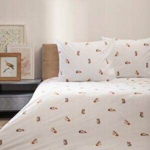 Lenjerie de pat dubla Gattino, Homla, 3 piese, 160x200 cm, microfibra din poliester, alb Lenjerie de pat dubla Gattino, Homla, 3 piese, 160x200 cm, microfibra din poliester, alb