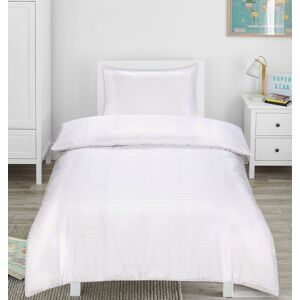 Bedora Lenjerie de pat Hotel Line, pentru o persoana, amestec bumbac, satin, 250 TC, alb, cu dungi 1 cm Bedora Lenjerie de pat Hotel Line, pentru o persoana, amestec bumbac, satin, 250 TC, alb, cu dungi 1 cm