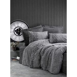Cotton Box Lenjerie de pat dubla Super King (FR), L'essentiel Maison, Sooty, Gri Cotton Box Lenjerie de pat dubla Super King (FR), L'essentiel Maison, Sooty, Gri