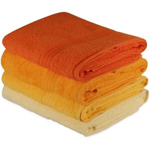Set 4 prosoape de baie 70x140 cm, 100% bumbac, Hobby, galbe/portocaliu Set 4 prosoape de baie 70x140 cm, 100% bumbac, Hobby, galbe/portocaliu