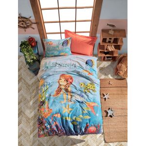 Lenjerie de pat pentru o persoana Young, 3 piese, 160x220 cm, 100% bumbac ranforce, Cotton Box, Mermaid, coral Lenjerie de pat pentru o persoana Young, 3 piese, 160x220 cm, 100% bumbac ranforce, Cotton Box, Mermaid, coral
