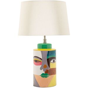 Lampa de masa Piccassy, Mauro Ferretti, 1 x E27, 40W, 40x65 cm, ceramica/fier/textil, multicolor Lampa de masa Piccassy, Mauro Ferretti, 1 x E27, 40W, 40x65 cm, ceramica/fier/textil, multicolor