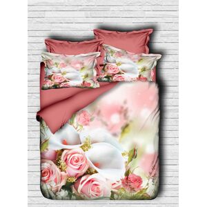 Pearl Home Lenjerie de pat dubla 3 piese, L'essentiel Maison, 122, Rose / Pink / White / Green Pearl Home Lenjerie de pat dubla 3 piese, L'essentiel Maison, 122, Rose / Pink / White / Green