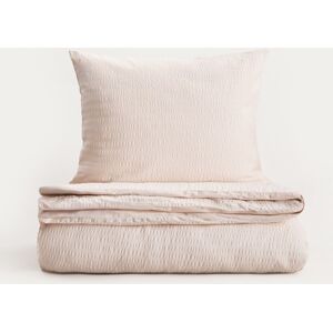 Lenjerie de pat King Size, Retie, Homla, 200x220 cm, 3 piese, bumbac, bej Lenjerie de pat King Size, Retie, Homla, 200x220 cm, 3 piese, bumbac, bej