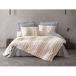 Cotton Box Lenjerie de pat dubla (DE), 3 piese, L'essentiel Maison, Tribus, Yellow / Grey / White Cotton Box Lenjerie de pat dubla (DE), 3 piese, L'essentiel Maison, Tribus, Yellow / Grey / White