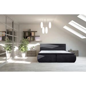 Essience Pat matrimonial, Bergen Memory, 160x200 cm, cu spatiu pentru depozitare, Graphite Essience Pat matrimonial, Bergen Memory, 160x200 cm, cu spatiu pentru depozitare, Graphite