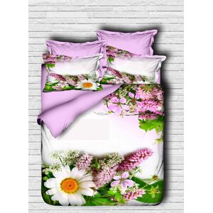 Pearl Home Lenjerie de pat dubla King (IT), 3 piese, L'essentiel Maison, 142, Lilac / White / Green Pearl Home Lenjerie de pat dubla King (IT), 3 piese, L'essentiel Maison, 142, Lilac / White / Green