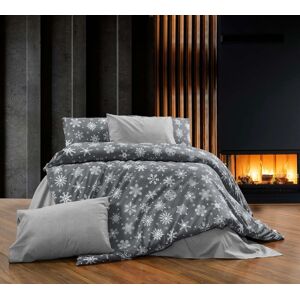 Lenjerie de pat dubla Super King (EU) (IT), 3 piese, L'essentiel Maison, Chr-Coverset-5, Alb/Gri Lenjerie de pat dubla Super King (EU) (IT), 3 piese, L'essentiel Maison, Chr-Coverset-5, Alb/Gri