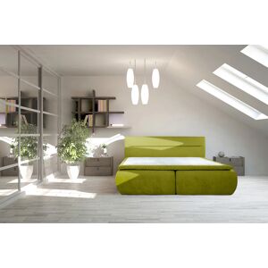 Essience Pat matrimonial, Bergen Memory, 160x200 cm, cu spatiu pentru depozitare, Verde Essience Pat matrimonial, Bergen Memory, 160x200 cm, cu spatiu pentru depozitare, Verde