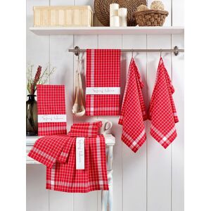 ICF Kitchen Set prosoape, Hermia, 336EPJ1142, 170 gr/m², Rosu/Alb ICF Kitchen Set prosoape, Hermia, 336EPJ1142, 170 gr/m², Rosu/Alb