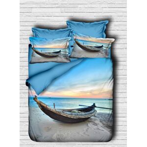 Pearl Home Lenjerie de pat dubla King (FR), 3 piese, L'essentiel Maison, 130, Blue / Beige Pearl Home Lenjerie de pat dubla King (FR), 3 piese, L'essentiel Maison, 130, Blue / Beige