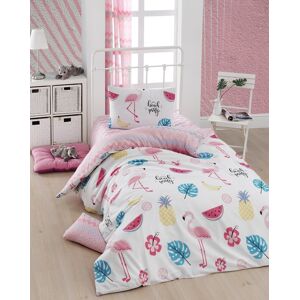 Lenjerie de pat pentru o persoana, Eponj Home, Kokteyl 143EPJ01909, 2 piese, amestec bumbac, multicolor Lenjerie de pat pentru o persoana, Eponj Home, Kokteyl 143EPJ01909, 2 piese, amestec bumbac, multicolor