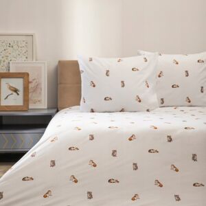 Lenjerie de pat King Size, Gattino, Homla, 3 piese, 200x220 cm, microfibra din poliester, alb Lenjerie de pat King Size, Gattino, Homla, 3 piese, 200x220 cm, microfibra din poliester, alb