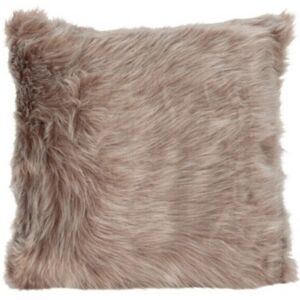 Excellent Houseware Perna decorativa Fur, 45x45 cm, poliester, maro Excellent Houseware Perna decorativa Fur, 45x45 cm, poliester, maro