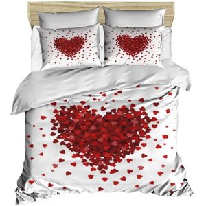 Pearl Home Lenjerie de pat dubla King (EU) (ES), 3 piese, L'essentiel Maison, 206, Alb/Rosu Pearl Home Lenjerie de pat dubla King (EU) (ES), 3 piese, L'essentiel Maison, 206, Alb/Rosu