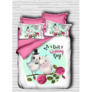 Pearl Home Lenjerie de pat dubla King (IT), 3 piese, L'essentiel Maison, 173, Alb / Roz / Verde / Pearl Home Lenjerie de pat dubla King (IT), 3 piese, L'essentiel Maison, 173, Alb / Roz / Verde /