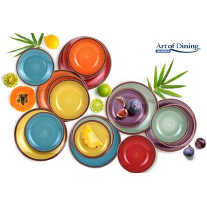 Serviciu de masa, 18 piese Aquarelle, Art of Dining by Heinner, ceramica, multicolor Serviciu de masa, 18 piese Aquarelle, Art of Dining by Heinner, ceramica, multicolor