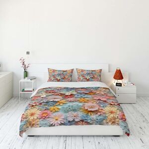 Lenjerie de pat dubla Super King (EU) (IT), 3 piese, L'essentiel Maison, FLW_DVT25-10, Multicolor Lenjerie de pat dubla Super King (EU) (IT), 3 piese, L'essentiel Maison, FLW_DVT25-10, Multicolor