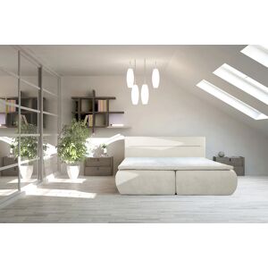 Essience Pat matrimonial, Bergen Memory, 140x200 cm, cu spatiu pentru depozitare, Bej Essience Pat matrimonial, Bergen Memory, 140x200 cm, cu spatiu pentru depozitare, Bej
