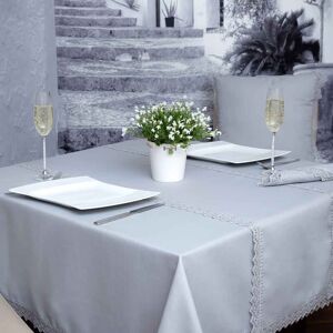 Set textile de masa 8 piese Elegant, Ambition, poliester, gri Set textile de masa 8 piese Elegant, Ambition, poliester, gri
