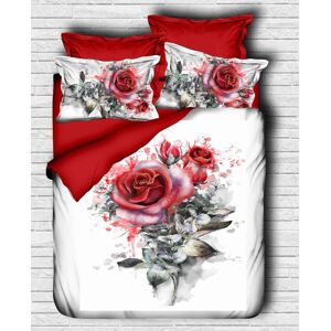 Pearl Home Lenjerie de pat dubla Super King (EU) (IT), 3 piese, L'essentiel Maison, 167, Alb / Roșu / Verde Pearl Home Lenjerie de pat dubla Super King (EU) (IT), 3 piese, L'essentiel Maison, 167, Alb / Roșu / Verde