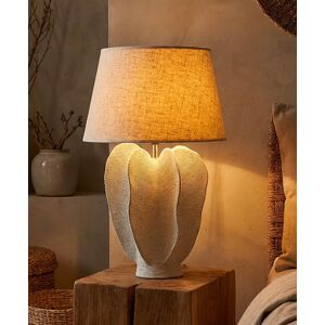 Lampa de masa, Mauro Ferretti, Ester, 40x63 cm, polirasina/fier/textil, alb decolorat Lampa de masa, Mauro Ferretti, Ester, 40x63 cm, polirasina/fier/textil, alb decolorat