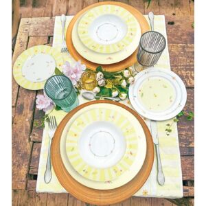 Serviciu de masa 18 piese, Brandani, Polline Yellow, portelan New Bone China Serviciu de masa 18 piese, Brandani, Polline Yellow, portelan New Bone China