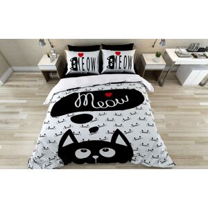 Lenjerie de pat dubla (DE), 3 piese, L'essentiel Maison, Meow, Bumbac;Poliester, Multicolor Lenjerie de pat dubla (DE), 3 piese, L'essentiel Maison, Meow, Bumbac;Poliester, Multicolor