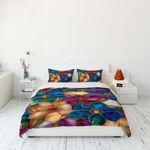 Lenjerie de pat dubla Super King (EU) (IT), 3 piese, L'essentiel Maison, FLW_DVT25-33, Multicolor Lenjerie de pat dubla Super King (EU) (IT), 3 piese, L'essentiel Maison, FLW_DVT25-33, Multicolor