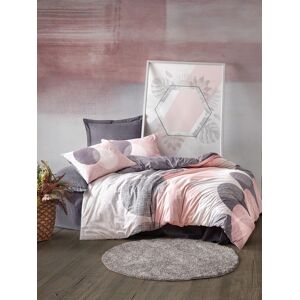 Lenjerie de pat dubla, 4 piese, 200x220 cm, 100% bumbac ranforce, Cotton Box, Leron, gri Lenjerie de pat dubla, 4 piese, 200x220 cm, 100% bumbac ranforce, Cotton Box, Leron, gri