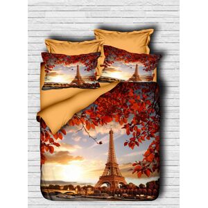Pearl Home Lenjerie de pat dubla 3 piese, L'essentiel Maison, 144, Brown / Blue / White Pearl Home Lenjerie de pat dubla 3 piese, L'essentiel Maison, 144, Brown / Blue / White